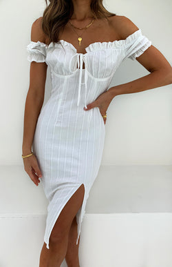 TIARN MIDI DRESS - WHITE